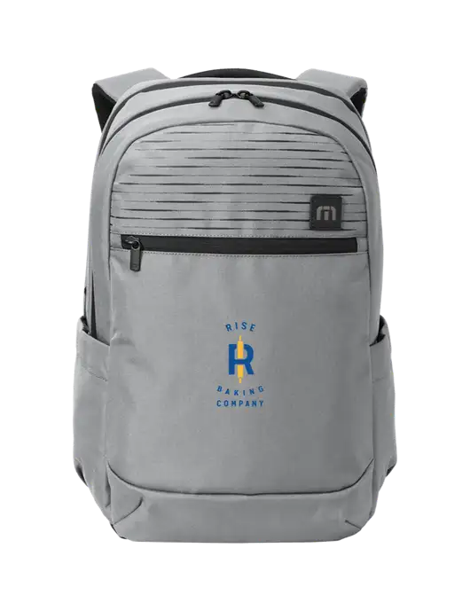 TravisMathew Light Grey Approach Backpack w/Rise Baking Logo