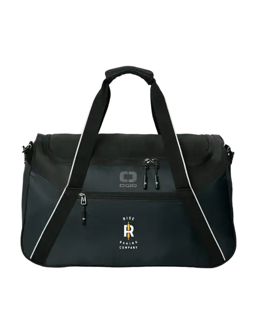 OGIO Black Inception Duffel w/Rise Baking Logo