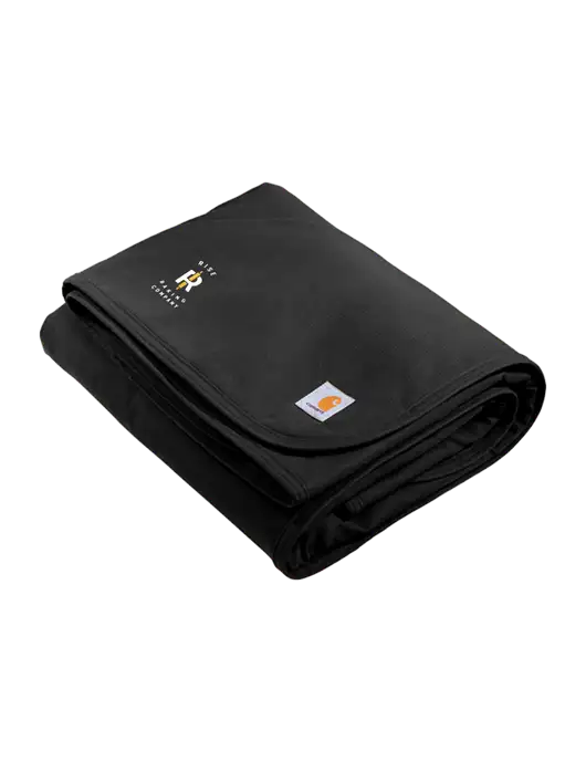Carhartt Black Firm Duck Sherpa-Lined Blanket w/Rise Baking Logo