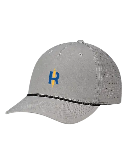 Richardson Laser Perf Performance Light Grey/Black-Grey Rope Cap w/Rise Baking Logo
