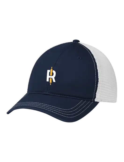 Richardson 111 Garment Washed Trucker Cap Navy w/White Mesh w/Rise Baking Logo