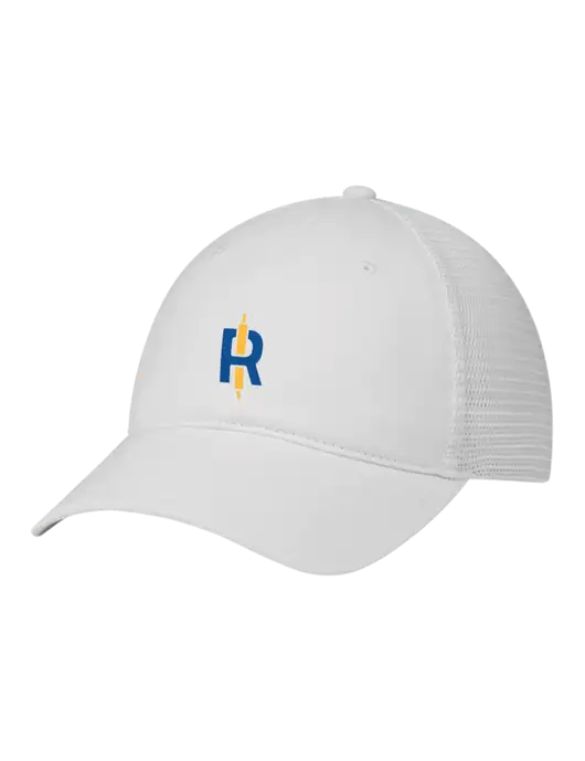 Richardson 111 Garment Washed Trucker Cap White w/White Mesh w/Rise Baking Logo