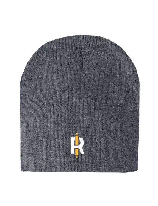 Dark Grey Heather Element Knit Beanie w/Rise Baking Logo