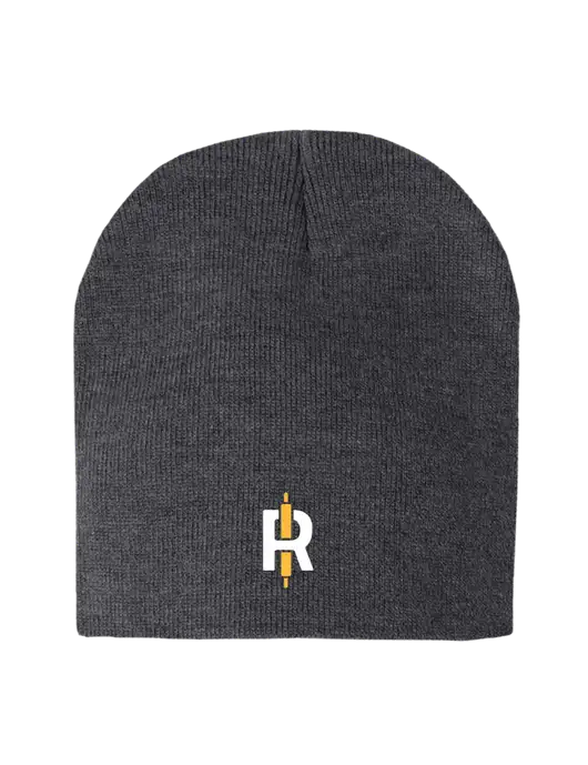 Charcoal Heather Element Knit Beanie w/Rise Baking Logo
