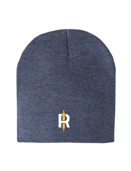 Navy Heather Element Knit Beanie w/Rise Baking Logo
