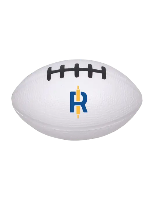 White Stress Reliever Football w/Rise Baking Logo