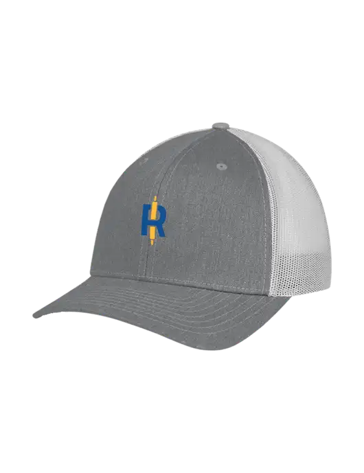 Richardson Adjustable Snapback Original 112 Trucker Cap Heather Grey w/Light Grey Mesh w/Rise Baking Logo