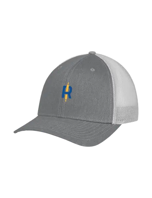 Richardson Adjustable Snapback Original 112 Trucker Cap Heather Grey w/Light Grey Mesh w/Rise Baking Logo