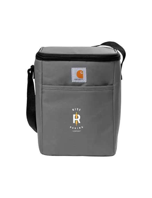 Carhartt Medium Grey Vertical 12-Can Cooler w/Rise Baking Logo