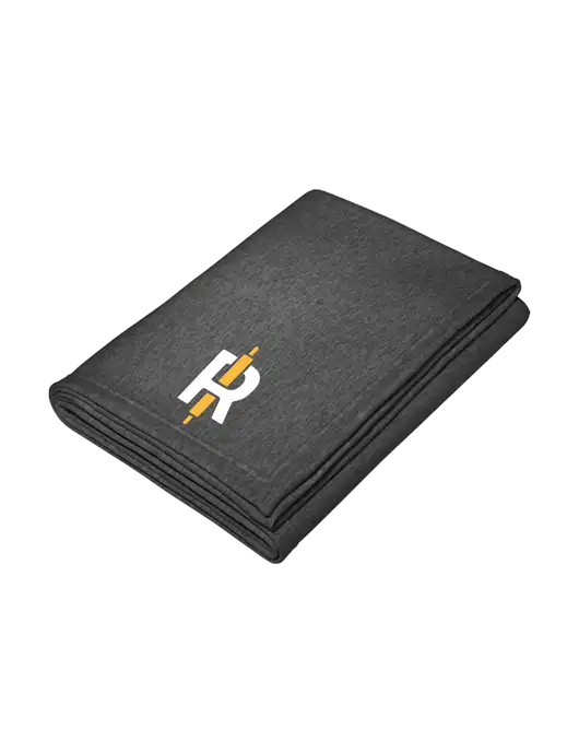 Core Dark Grey Heather Fleece Sweatshirt Blanket w/Rise Baking Logo